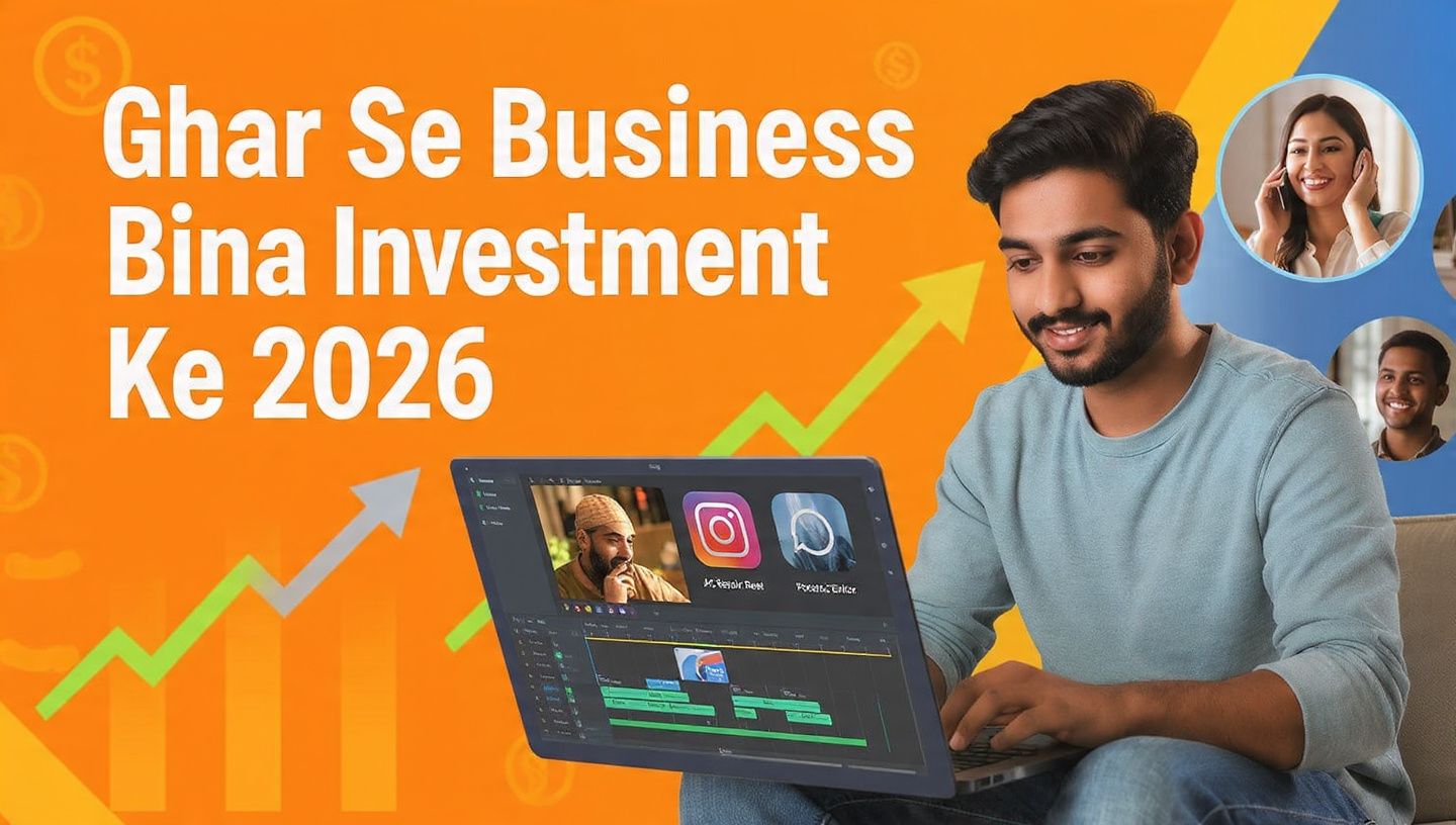 Ghar Se Business Kaise Start Kare Bina Investment Ke 2026 – Real Way (WB Status Tools Se Marketing Agency Kholo)